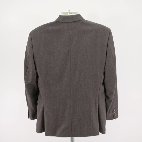 Calvin Klein Brown Black Soft Wool Star Check 2 Button 40S Tagged 40R Sport Coat - Picture 6 of 11
